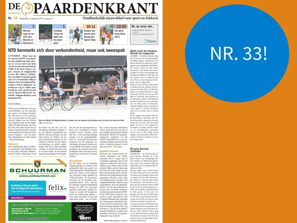 Deze week: Alles over de Nationale Tuigpaardendag en analyse van Olympische succes Duitsland, Groot-Brittannië én Beauville Z featured image
