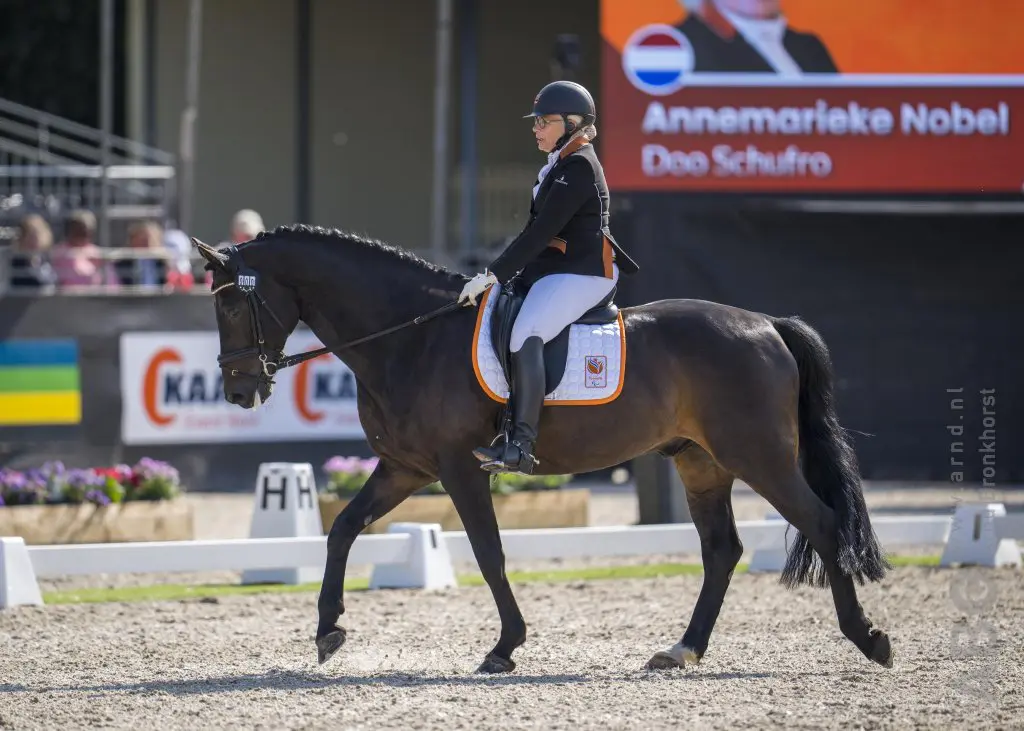 Annemarieke Nobel en Neel Schakel-van Klei bovenaan in KNHS Para Dressuur Trophy Beilen featured image