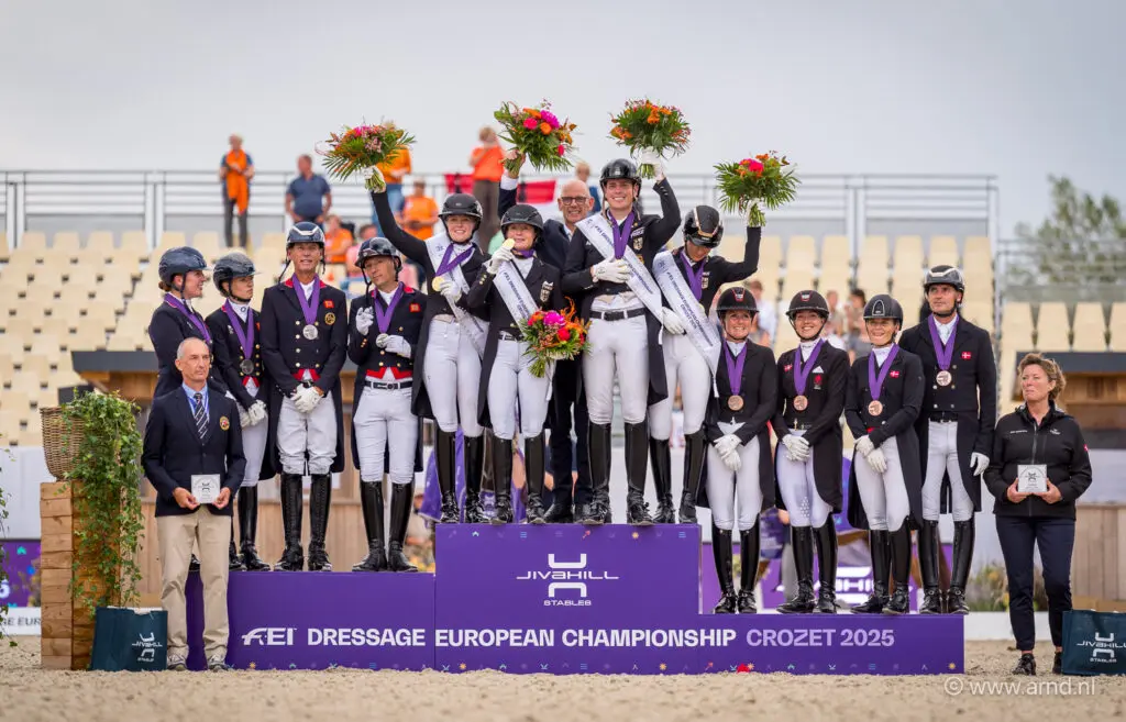 EK Dressuur Crozet: Duitsland wint 26ste teamgoud, Nederland vijfde achter België featured image
