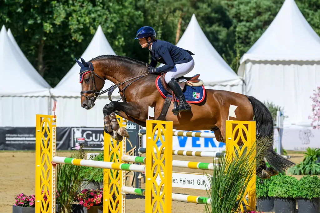 Staatshengst Arcassio Bundeskampioen vijfjarige springpaarden, Desiree Kemper naar derde plaats featured image