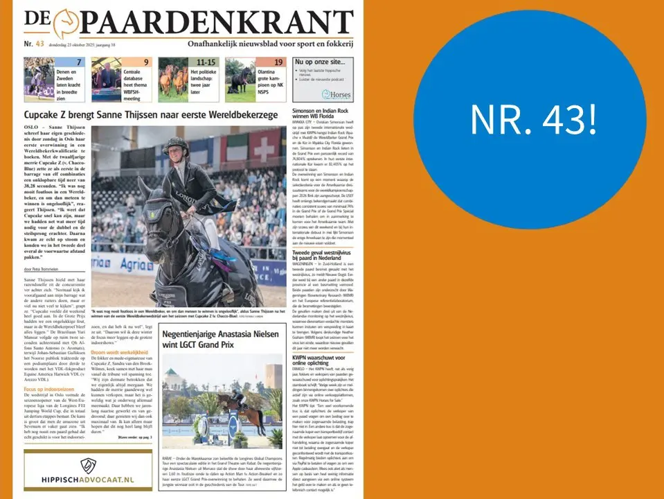 Deze week… Paardenkrant met politieke bijlage en de eerste zadelpresentatie in beeld featured image