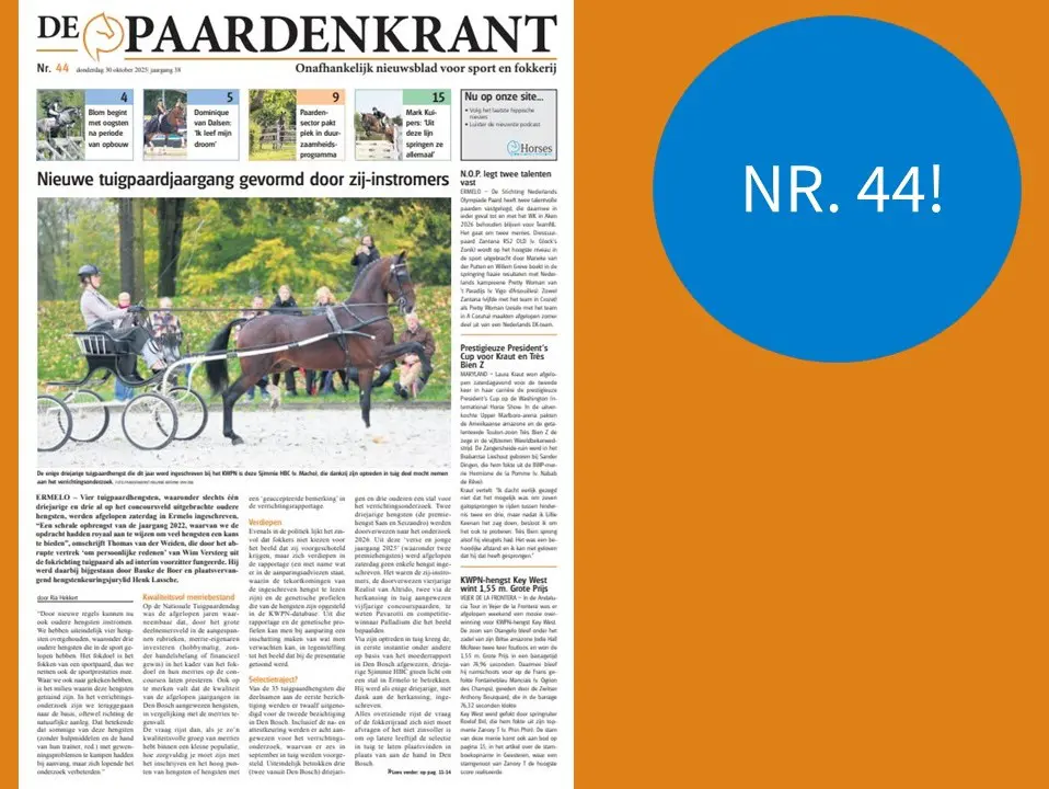 Deze week… Nieuwe tuigpaardjaargang gevormd door zij-instromers featured image