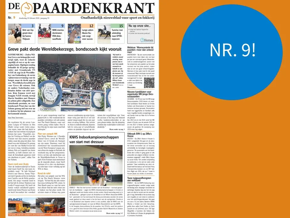 Deze week… Willem Greve in topvorm, KNHS Indoorkampioenschappen en VSN Trofee featured image