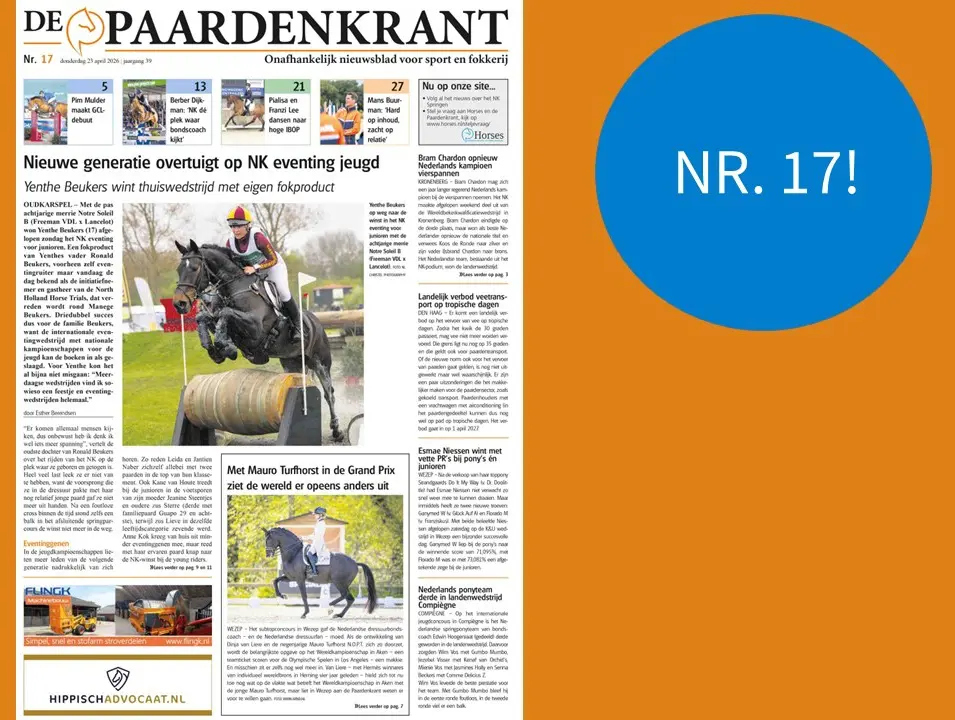 Deze week… Spannend dressuurweekend, kampioenschappen vierspannen en eventing en nog veel meer featured image